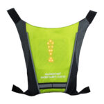 GloboStar® 79069 Γιλέκο Ασφαλείας Φωσφοριζέ Αντανακλαστικό για Ποδηλάτες & Runners με Φωτεινή Σήμανση LED - Ενσωματωμένη Μπαταρία 650mAh DC 5V Επαναφορτιζόμενο με Καλώδιο Τροφοδοσίας USB & Ασύρματο Χειριστήριο - Λαχανί Φωσφοριζέ & Μαύρο Αδιάβροχο IP65 - Image 6