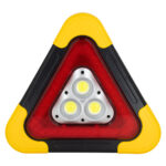 GLOBOSTAR® HELPLAMP 79081 Προβολέας Φακός Τρίγωνο Ασφαλείας LED 35W 3500lm 120° DC 5V με Φωτοβολταϊκό Panel 5V 0.3W & Επαναφορτιζόμενη Μπαταρία Li-ion 3.2V 2000mAh Αδιάβροχο IP54 Ψυχρό Λευκό 6000K - Sanan COB Chip - Κόκκινο & Κίτρινο - Μ27 x Π5 x Υ24cm - 2 Χρόνια Εγγύηση - Image 3