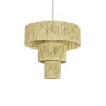 GLOBOSTAR® COROIN 205-0035 Boho Κρεμαστό Φωτιστικό Οροφής με Ντουί 1 x E27 AC 220-240V IP20 - Μπεζ - M70 x Π70 x Υ64cm - Image 2