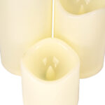 GloboStar® 79552 ΣΕΤ 3 Διακοσμητικών Realistic Κεριών με LED - Μπαταρίας & Ασύρματο Χειριστήριο IR Θερμό Λευκό 3000K - Image 3