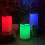 GloboStar® 79556 ΣΕΤ 3 Διακοσμητικών Realistic Κεριών Παραφίνης με LED Εφέ Κινούμενης Φλόγας - Μπαταρίας & Ασύρματο Χειριστήριο IR Πολύχρωμα RGB Dimmable - Image 5