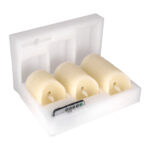 GloboStar® 79561 ΣΕΤ 3 Διακοσμητικών Realistic Κεριών Παραφίνης με LED Εφέ Κινούμενης Φλόγας - Μπαταρίας & Ασύρματο Χειριστήριο IR Σχέδιο Λιωμένο Κερί Θερμό Λευκό 3000K Dimmable - Image 4