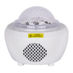GloboStar® 79604 Λευκό Επιτραπέζιο Διακοσμητικό Φωτιστικό Ειδικών Εφε NIGHT SKY GALAXY 3D LED 10W DC 5V 2200mAh Επαναφορτιζόμενο με Bluetooth Speaker - Sound Activated - Καλώδιο Τροφοδοσίας USB και Ασύρματο Χειριστήριο RF 2.4Ghz Πολύχρωμo RGB Dimmable - Image 3