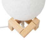 GLOBOSTAR® MOON 79606 Μοντέρνο Επιτραπέζιο Φωτιστικό Πορτατίφ LED 2W 120lm 360° Επαναφορτιζόμενο DC 5V με USB 2.0 IP20 Πολύχρωμο RGBW - Λευκό & Μπεζ - Μ12 x Π12 x Υ15cm - 2 Χρόνια Εγγύηση - Image 3