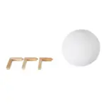 GloboStar® MOON 79607-S Επιτραπέζιο Φωτιστικό LED 3W 150lm 360° DC 5V IP20 RGB Dimmable Λευκό Πλαστικό με Μπεζ Ξύλο - Λειτουργία μόνο σε ρεύμα, χωρίς μπαταρίες - Μ20 x Π20 x Υ23cm - 2 Χρόνια Εγγύηση - Image 4