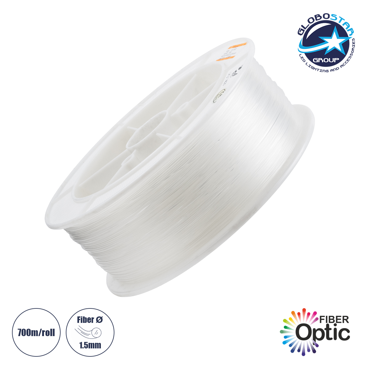 79623_1 GLOBOSTAR® LUMOFIBRA 79623 Ρολό Οπτικής Ίνας Φ1.5mm IP68 - Μ7000 x Π0.1 x Υ0.1cm - Ρολό 700 Μέτρων - Image 1