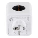 GLOBOSTAR® POWERCUBE 79627 Πολύπριζο 5 Θέσεων με 5 x EU Schuko Πρίζες Ασφαλείας Childproof AC 220-240V 3680W/16A Max Load IP20 - Λευκό & Γκρι - Μ7.5 x Π11.5 x Υ7.5cm - Image 5