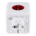 GLOBOSTAR® POWERCUBE 79628 Πολύπριζο 5 Θέσεων με 5 x EU Schuko Πρίζες Ασφαλείας Childproof AC 220-240V 3680W/16A Max Load IP20 - Λευκό & Κόκκινο - Μ7.5 x Π11.5 x Υ7.5cm - Image 5