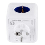 GLOBOSTAR® POWERCUBE 79629 Πολύπριζο 5 Θέσεων με 5 x EU Schuko Πρίζες Ασφαλείας Childproof AC 220-240V 3680W/16A Max Load IP20 - Λευκό & Μπλε - Μ7.5 x Π11.5 x Υ7.5cm - Image 5