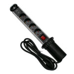 GloboStar® 79631 Χωνευτό Πτυσσόμενο Πολύμπριζο με 4 Πρίζες Ασφαλείας EU Σούκο AC 230V Max 4000W & 2 Εξόδους USB DC 5V Max 3A 18W & Ενσωματωμένο Διακόπτη Οn/Off - Image 3