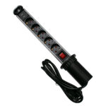 GloboStar® 79632 Χωνευτό Πτυσσόμενο Πολύμπριζο με 5 Πρίζες Ασφαλείας EU Σούκο AC 230V Max 5000W & 2 Εξόδους USB DC 5V Max 3A 18W & Ενσωματωμένο Διακόπτη Οn/Off - Image 3