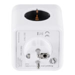 GLOBOSTAR® POWERCUBE 79633 Πολύπριζο 6 Θέσεων με 2 x Πρίζες DC 5V USB 2.0 & 4 x EU Schuko Πρίζες Ασφαλείας Childproof AC 220-240V 3680W/16A Max Load IP20 - Λευκό & Γκρι - Μ7.5 x Π11.5 x Υ7.5cm - Image 5