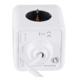 GloboStar® TRAVEL PowerCube PRO Certified 79639 Πολύπριζο 6 Θέσεων με 1.5m Kαλώδιο - 4 Πρίζες Ασφαλείας Childproof EU Schuko AC 220-240V & 2 Πρίζες USB Max 2.1A/DC 5V Μ7.5 x Π7.5 x Υ7.5 - Λευκό με Γκρι - Max Load 3680W/16A - Image 5