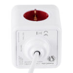 GloboStar® TRAVEL PowerCube PRO Certified 79642 Πολύπριζο 6 Θέσεων με 1.5m Kαλώδιο - 4 Πρίζες Ασφαλείας Childproof EU Schuko AC 220-240V & 2 Πρίζες USB Max 2.1A/DC 5V Μ7.5 x Π7.5 x Υ7.5 - Λευκό με Κόκκινο - Max Load 3680W/16A - Image 5