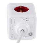 GloboStar® TRAVEL PowerCube PRO Certified 79645 Πολύπριζο 5 Θέσεων με 1.5m Kαλώδιο - 5 Πρίζες Ασφαλείας Childproof EU Schuko AC 220-240V Μ7.5 x Π11.5 x Υ7.5 - Λευκό με Κόκκινο - Max Load 3680W/16A - Image 5