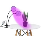 GLOBOSTAR® GROWME 79650 Φωτιστικό Ανάπτυξης Φυτών με Ενσωματωμένο Χειριστήριο LED 10W 300lm 120° DC 5V με USB 2.0 IP20 Πολύχρωμο Πλήρους Φάσματος Κόκκινο 660nm & Μπλε 450nm & UVIR 730nm Dimmable - Sanan SMD Chip - Μαύρο - Μ10 x Π30 x Υ36cm - 2 Χρόνια Εγγύηση - Image 2