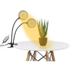 GloboStar® 79651 Grow Light Hydro Spectrum LED Φωτιστικό Ανάπτυξης Υδροπονικών Φυτών Γλάστρας με 2 Κινούμενες Κεφαλές & Βάση Clip SMD 2835 10W 160° DC 5V IP20 με Dimmer & Timer Εσωτερικού Χώρου για Κάλυψη Επιφάνειας 0.6m x 0.6m Πλήρους Φάσματος Φωτισμού - Image 2