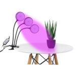 GloboStar® 79652 Grow Light Full Spectrum LED Φωτιστικό Ανάπτυξης Φυτών Γλάστρας με 3 Κινούμενες Κεφαλές & Βάση Clip SMD 2835 15W 160° DC 5V IP20 με Dimmer & Timer Εσωτερικού Χώρου για Κάλυψη Επιφάνειας 1m x 1m Πλήρους Φάσματος Φωτισμού - Image 2