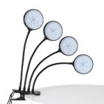GloboStar® 79654 Grow Light Full Spectrum LED Φωτιστικό Ανάπτυξης Φυτών Γλάστρας με 4 Κινούμενες Κεφαλές & Βάση Clip SMD 2835 20W 160° DC 5V IP20 με Dimmer & Timer Εσωτερικού Χώρου για Κάλυψη Επιφάνειας 1m x 1m Πλήρους Φάσματος Φωτισμού - Image 3