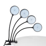 GloboStar® 79655 Grow Light Hydro Spectrum LED Φωτιστικό Ανάπτυξης Υδροπονικών Φυτών Γλάστρας με 4 Κινούμενες Κεφαλές & Βάση Clip SMD 2835 20W 160° DC 5V IP20 με Dimmer & Timer Εσωτερικού Χώρου για Κάλυψη Επιφάνειας 1m x 1m Πλήρους Φάσματος Φωτισμού - Image 3