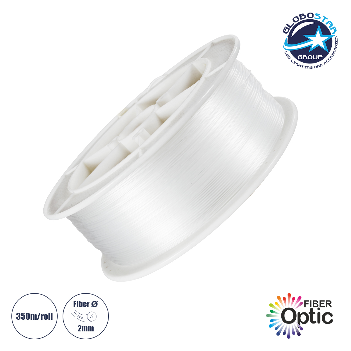 79656_1 GLOBOSTAR® LUMOFIBRA 79656 Ρολό Οπτικής Ίνας Φ2mm IP68 - Μ3500 x Π0.2 x Υ0.2cm - Ρολό 350 Μέτρων - Image 1