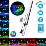 GLOBOSTAR® AQUARIUS 79677 Φωτιστικό Ενυδρείου με Οξυγονωτή & IR Ασύρματο Χειριστήριο LED 24W 1200lm 180° AC 220-240V Αδιάβροχο IP65 Πολύχρωμο RGB Dimmable - Sanan SMD Chip - Μαύρο - Μ67 x Π2.8 x Υ1.3cm - 2 Χρόνια Εγγύηση