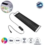 GLOBOSTAR® AQUARIUS 79679 Φωτιστικό Ενυδρείου με Ενσωματωμένο Χειριστήριο LED 16W 800lm 120° AC 220-240V Αδιάβροχο IP44 Πολύχρωμο RGBW Dimmable - Sanan SMD Chip - Μαύρο - Μ45 x Π11 x Υ3cm - 2 Χρόνια Εγγύηση
