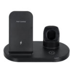 GloboStar® 79698 Επιτραπέζια Σταθερή Βάση Ασύρματης Φόρτισης Fast Charging για Κινητά - Earphones - Smart Watches 3 Καναλιών - 1 Channel 15W Max (Phone) - 2 Channel 3W (Airpod) - 3 Channel 2W (Watch) - Image 3