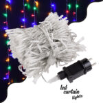 85832 Διακοσμητική Κουρτίνα 6 x 3 Μέτρα με Controller 8 Προγραμμάτων Φωτισμού - Επεκτεινόμενη 600 LED 6W AC 230V με Διάφανο Καλώδιο & Πρίζα Schuko Αδιάβροχη IP44 Πολύχρωμο RGB Μ6 x Υ3m - Image 2