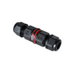 GloboStar® FAST-CONNECT 69921 Διπλός Ι Αδιάβροχος IP68 Σύνδεσμος Ταχείας Σύνδεσης & Διακλάδωσης Καλωδίων - 1 x Είσοδος & 1 x Έξοδος - Εσωτερική Τετραπλή Κλέμα με Συμβατή Διατομή Καλωδίων 4 x 0.5mm² έως 4 x 1.5mm² - 450V 16A Max - Φ2.5 x Υ9cm - Μαύρο - 5 Years Warranty - Image 2