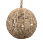 GLOBOSTAR® MANDALA 00731 Boho Κρεμαστό Φωτιστικό Οροφής με Ντουί 1 x E27 AC 220-240V IP20 - Μπεζ - Μ30 x Π30 x Y30cm - Image 2