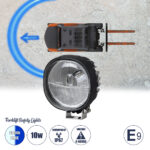GloboStar® 85429 E9 Mark Forklift Safety Lights - Φώτα Προειδοποίησης & Διαγράμμισης Ασφαλείας για Περονοφόρα - Κλάρκ LED 10W DC 9-80V Αδιάβροχο IP67 Μπλε & Ψυχρό Λευκό 6000K Μ12.5 x Π10 x Υ6.5cm - Image 2