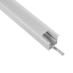 GLOBOSTAR® ALP-LINEAR RECESSA 61785-3M Χωνευτό Προφίλ Αλουμινίου με Λευκό Γαλακτερό Πατητό Κάλυμμα για Ταινίες LED IP20 - Λεuκό Ματ - Μ300 x Π3.5 x Υ4cm - Image 2