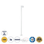 GloboStar® GARDENIA 60509 Φωτιστικό Κήπου - Πάρκου - Πλατείας - Κολωνάκι Αρχιτεκτονικού Φωτισμού Εξωτερικού Χώρου LED 7W 700lm 60° AC220-240V Αδιάβροχο IP65 - Σώμα Αλουμινίου & Tempered Glass - Μ15 x Π18 x Υ180cm - Θερμό Λευκό 2700K - Λευκό - Bridgelux Chip - 5 Years Warranty - Image 2