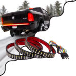 GloboStar® 85330 Car Backlit LED Strip Εύκαμπτη Ταινία 150cm Σήμανσης DRL Αυτοκινήτου 6 Προγραμμάτων Φωτισμού LED SMD 2835 80W DC 12V Αδιάβροχη IP68 Πορτοκαλί - Κόκκινο - Ψυχρό Λευκό 6000K - Image 2