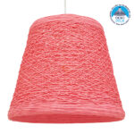 GLOBOSTAR® PLAYROOM 00996 Vintage Κρεμαστό Φωτιστικό Οροφής με Ντουί 1 x E27 AC 220-240V IP20 - Ροζ - Μ32 x Π32 x Υ27cm