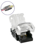 GLOBOSTAR® STRIPCON 70716 Ταχυσύνδεσμος για Μονόχρωμη Ταινία LED 8mm σε 2 Καλώδια Αδιάβροχο IP65 - Διάφανο - Μ1.3 x Π2.4 x Υ0.8cm - Image 2