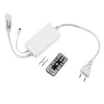 GLOBOSTAR® NEOVALE-A 70626 Dimmer / Controller με IR Ασύρματο Χειριστήριο 6A 1380W AC 220-240V σε DC 220-240V για έως 100 Μέτρα Neon Flex LED Αδιάβροχο IP44 Dimmable - Λευκό - Μ57 x 5 x Υ3.5cm - 2 Χρόνια Εγγύηση - Image 2