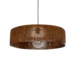 GLOBOSTAR® KYCLOS 203-0045 Boho Κρεμαστό Φωτιστικό Οροφής με Ντουί 1 x E27 AC 220-240V IP20 - Καφέ - M55 x Π55 x Υ20cm - Image 2