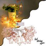 79804 Διακοσμητική Γιρλάντα Bronze Cone 3 Μέτρα με Διακόπτη On/Off - 20 LED 2W με Μπαταρίες 2xAA & Διάφανο Καλώδιο IP20 Θερμό Λευκό 2700K Μ3m - Image 2