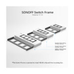 GloboStar® 80086 SONOFF SwitchMan M5-80 Wall Frame 4 Way - L29.9 X W8.6 X H1.48CM - Image 4