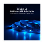 GloboStar® 80098 SONOFF L3-5M RGB Smart LED Strip Light WiFi 2.4GHz 90 SMD/5M 5050 5m Roll & Power Adapter DC 5V Max 10W - Image 3