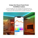 GloboStar® 80098 SONOFF L3-5M RGB Smart LED Strip Light WiFi 2.4GHz 90 SMD/5M 5050 5m Roll & Power Adapter DC 5V Max 10W - Image 5