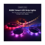 GloboStar® 80099 SONOFF L3-5M-PRO RGBIC Digital IC RGB Smart LED Strip Light WiFi 2.4GHz 90 SMD/M 5050 5m Roll & Power Adapter DC 5V Max 10W - Image 3