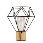 GLOBOSTAR® ANTLER 01441 Μοντέρνο Επιτραπέζιο Φωτιστικό LED 2.2W 154lm 360° DC 5V IP20 Θερμό Λευκό 2700K - DIODE - Μαύρο & Μπεζ - Μ19 x Π19 x Υ23cm - 2 Χρόνια Εγγύηση - Image 2