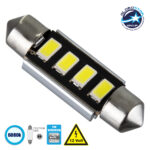 GloboStar® C5W 81315 Λάμπα Αυτοκίνητου 39mm FESTOON  2nd Generation Can-Bus Series LED 4 SMD 5630 2.7W 160lm 120° DC 12V IP20 Ψυχρό Λευκό 6000K