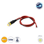 GloboStar® SMD-LED 81484 Υψηλής Ισχύος SMD LED 0.12W 15lm DC 12V - Φ0.7 x Υ2.3cm - Πορτοκαλί - Dimmable - 2 Χρόνια Εγγύηση