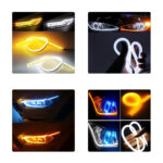 GLOBOSTAR® DRL 81724 Φώτα Ημέρας DRL & Φλας LED 8W/16W 700lm/1400lm 200° DC 12V Αδιάβροχο IP65 Ψυχρό Λευκό 6000K & Πορτοκαλί - Μ45 x Π1.3 x Υ1.3cm - Πακέτο 2 Τεμαχίων - 1 Χρόνο Εγγύηση - Image 3