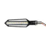 GloboStar® 81756 ΣΕΤ 2 x Φλάς Μοτοσυκλέτας Universal Knife LED SMD 5050 1.2W/2.4W 216lm/432lm DC 12V 2 Λειτουργιών Κόκκινο για Πορείας-Stop & με Τρεχούμενο Εφέ Φωτισμού Πορτοκαλί για Φλας Αδιάβροχα IP65 - Image 2