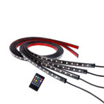 GLOBOSTAR® UNDERBODY 81841 Κιτ Διακοσμητικού Φωτισμού Αυτοκινήτου με IR Ασύρματο Χειριστήριο LED 72W 4320lm 120° DC 12V Αδιάβροχο IP65 Πολύχρωμο RGB - 2 Τεμάχια x Μ90 x Π1.3 x Υ1.3cm & 2 Τεμάχια x Μ120 x Π1.3 x Υ1.3cm - Πακέτο 4 Τεμαχίων - 1 Χρόνο Εγγύηση - Image 3